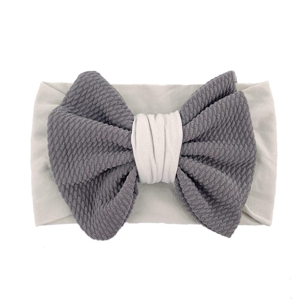 Children's Unisex Hair Accessories Big Knotted Bow Headband Nylon Fabric Baby Headdress Stockings Washable Eco-Friendly All