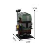 MOC Compatible Building Blocks Boba Fett Brickhead Star Wars Building Blocks Small Particles Educational Children's Toy Model