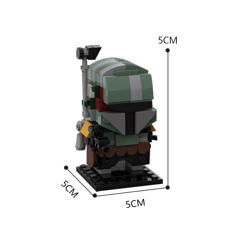 MOC Compatible Building Blocks Boba Fett Brickhead Star Wars Building Blocks Small Particles Educational Children's Toy Model