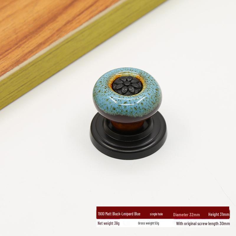 

Круглая ручка для шкафа с винтажным леопардовым принтом