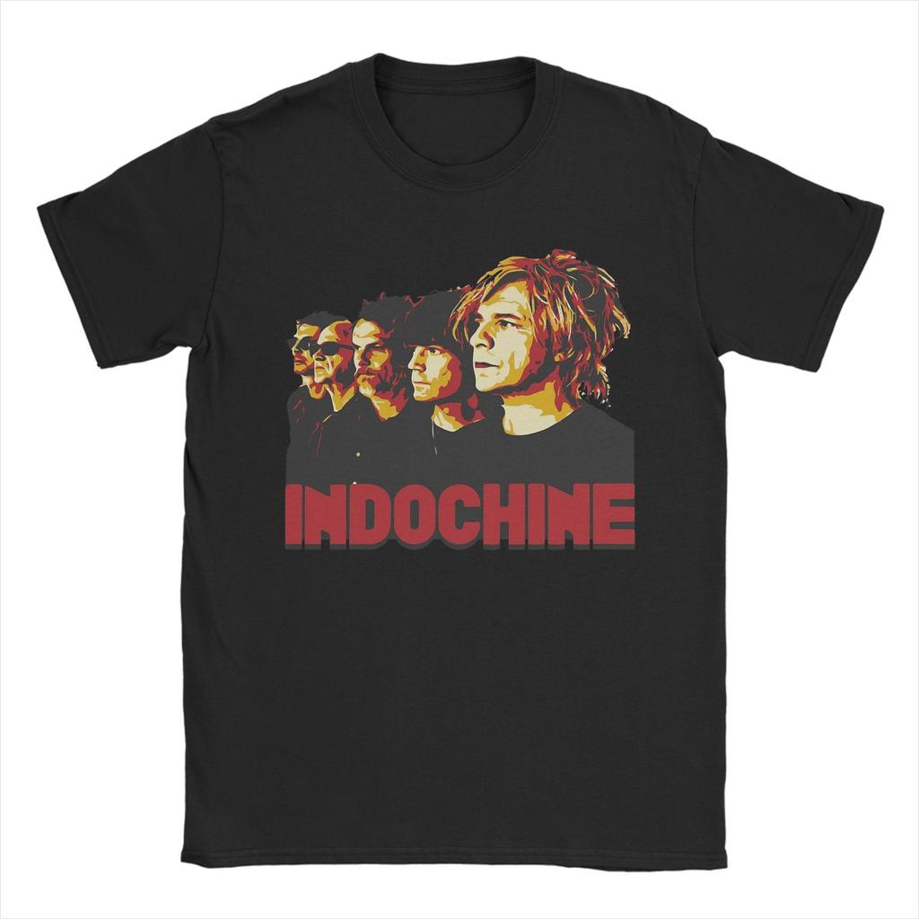Unisex Indochine T Shirts Pure Cotton Tops Fashion Short Sleeve Crewneck Tee Shirt Graphic TShirt