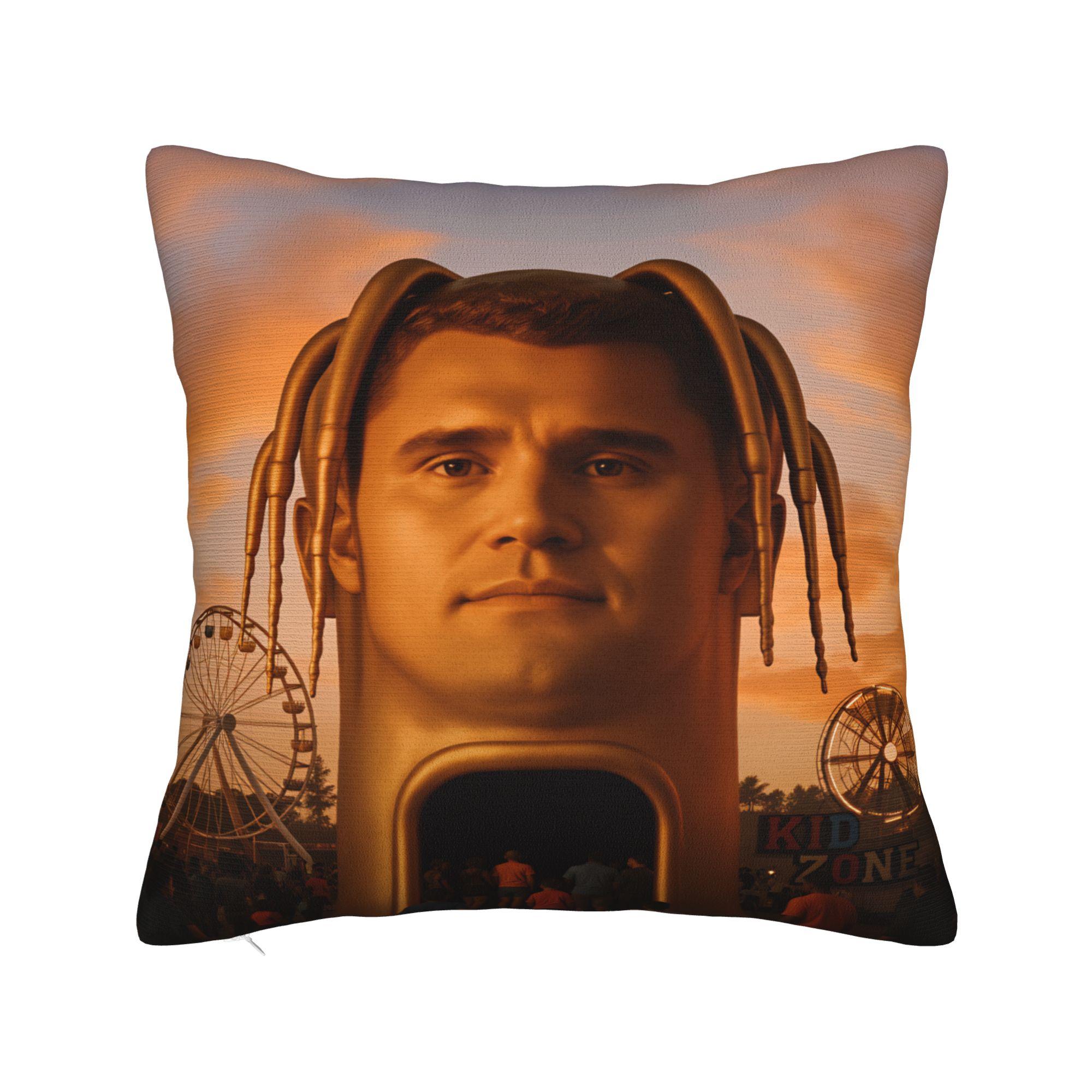 Shunika Chen Unisex Funny Charlie Kirk Angelic Advocate Pillow Case Custom Pillow Cover Novelty Cushion Cover For Sofa Home Decoration