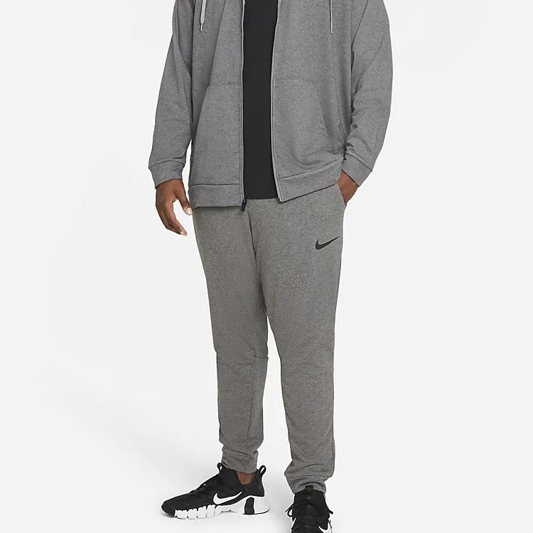 Nike Dry Solid Logo Elastic Waist Cuffed Sports Pants Men Pants Charcoal CZ6379-071