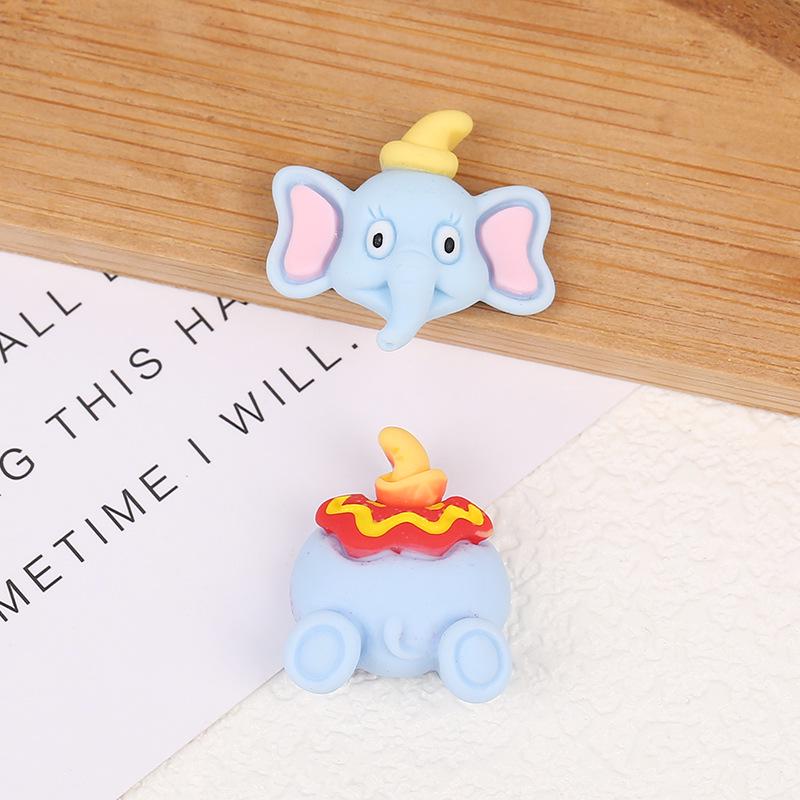 Popular Cartoon Elephant Cola Resin Stickers for DIY Phone Cases