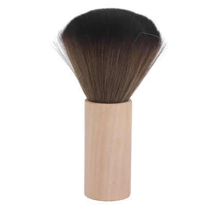 Spazzola Pulizia Manico in Legno per Barbiere Spolverino per Capelli Collo Viso Strumento per Parrucchiere