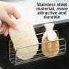 Stainless Steel Sink Storage Holder Suction Cup Dishcloth Stand Sponge Drain Rack  Bathroom