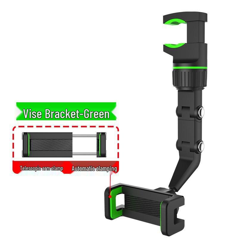 Universal Adjustable Car Rearview Mirror Phone Holder & Navigation Bracket