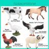 Childrens Farm And Wild Animal Model Set With Plastic Durable Figures For Classroom And Home Use