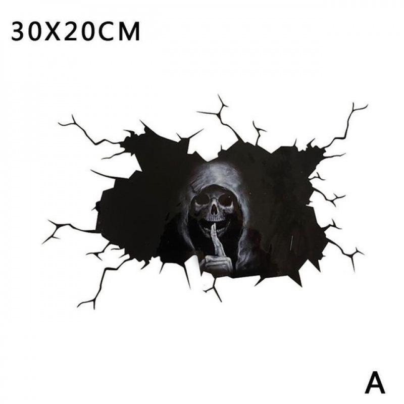 Halloween Skull & Ghost Car Decal: Rear Window Demon Sticker