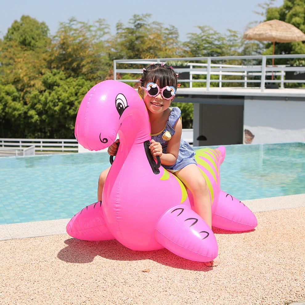 Bouée gonflable dinosaure flottante pour piscine, expérience stable pour enfants et adultes, double poignée gonflable pour s'amuser dans la