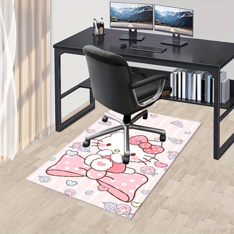 

1pc Sanrio HelloKitty Soft Printed Area Rug, Office Carpet, Under Chair Protector Blanket for Bathroom, Living Room, Bedroom, 75x90cm