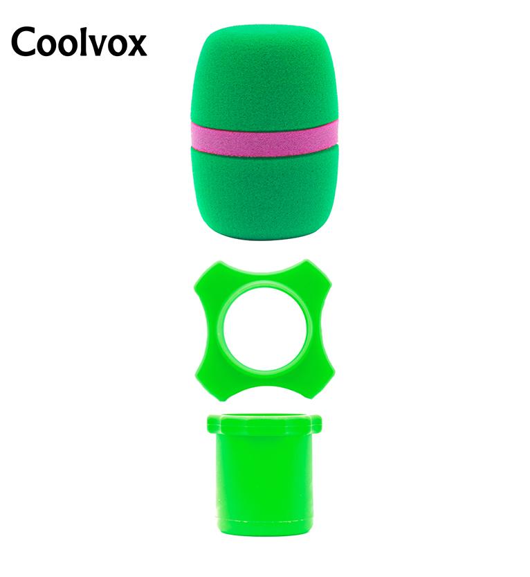 Coolvox 1Set Microphone Foam Windscreen and Wireless Microphone KTV Silicon Anti-Roll Device Ring Universal Square Non-Slip Circle for BBS MIC