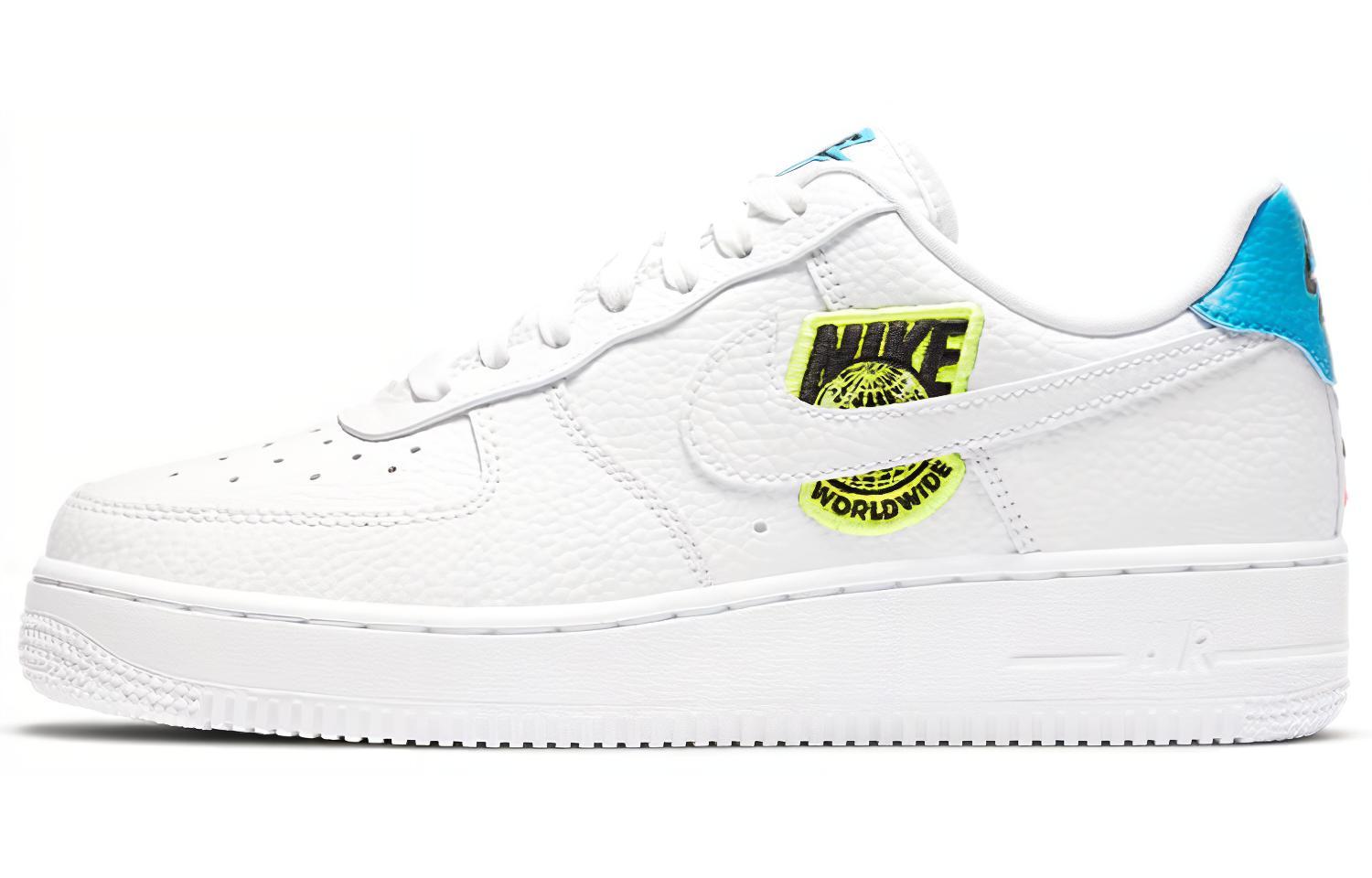 

Nike Air Force 1 Low 07 Worldwide Pack White Blue Volt Women s CT1414-101 36.5
