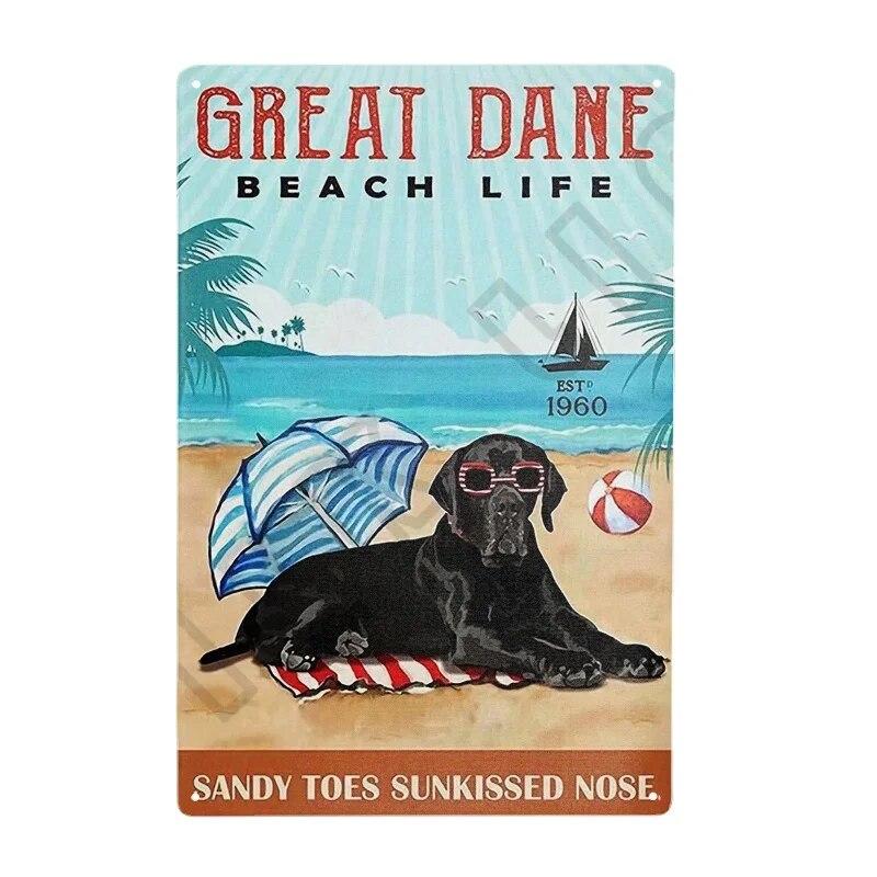 

Забавный дог, металлический винтажный жестяной знак, постер, кафе-бар, гостиная, кафе-бар, клуб, кухня, ванная комната, кухня, домашний декор, подарок 20x30cm 12x8 Inches