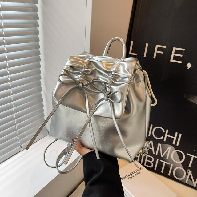 

Рюкзак с изысканной дугой для женщин, маленькая повседневная сумка, оригинальная студенческая сумка, модная новая