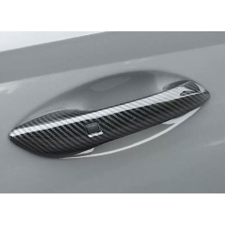For Hyundai Sonata 20-23 Carbon Fiber Style Car Door Handles Cover Trim Decor 4x