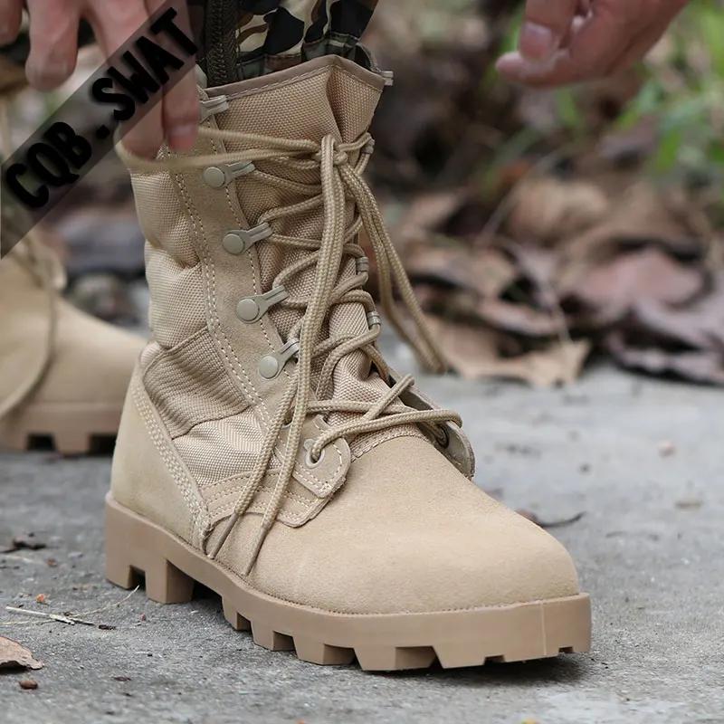 Winter Tactical Boots Men Breathable Camouflage Desert Safety Shoes Combat Boots Outdoor Climbing Hiking Shoes