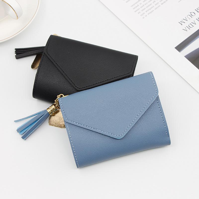 Trendy Women's Short Tassel Clutch with Card Holder & Coin Purse