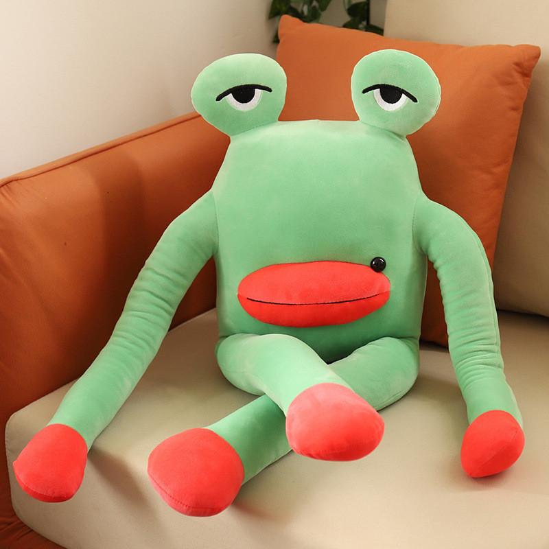 

Legged Long Adorable Frog Plush Toy Soothing Sleep Buddy Big Eyed Girl Kid Gift Squint Eye,60cm