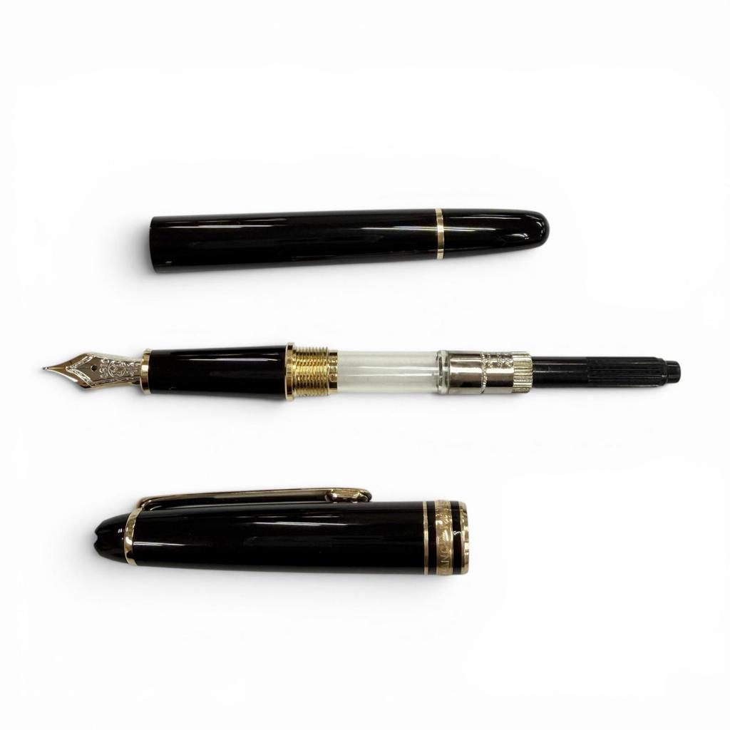 Excellent MONTBLANC fountain pen Meisterstück Classic white star black 14K mens Used
