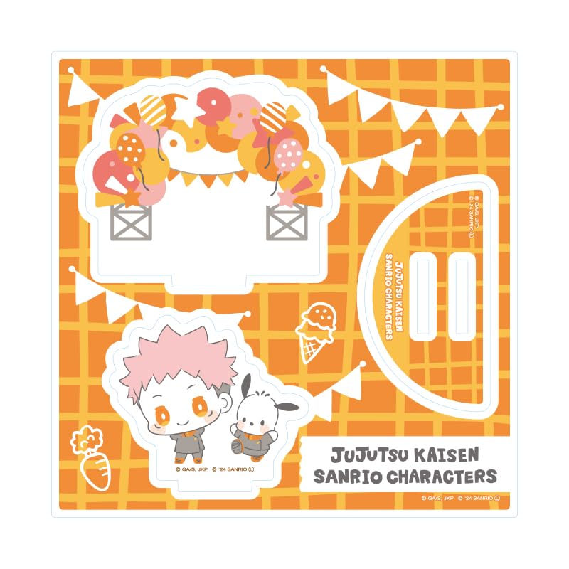 

Jujutsu Kaisen Shibuya Incident x Sanrio Characters 01 Yuji Itadori x Pochacco [Collaboration Illustration] Acrylic Stand Plate