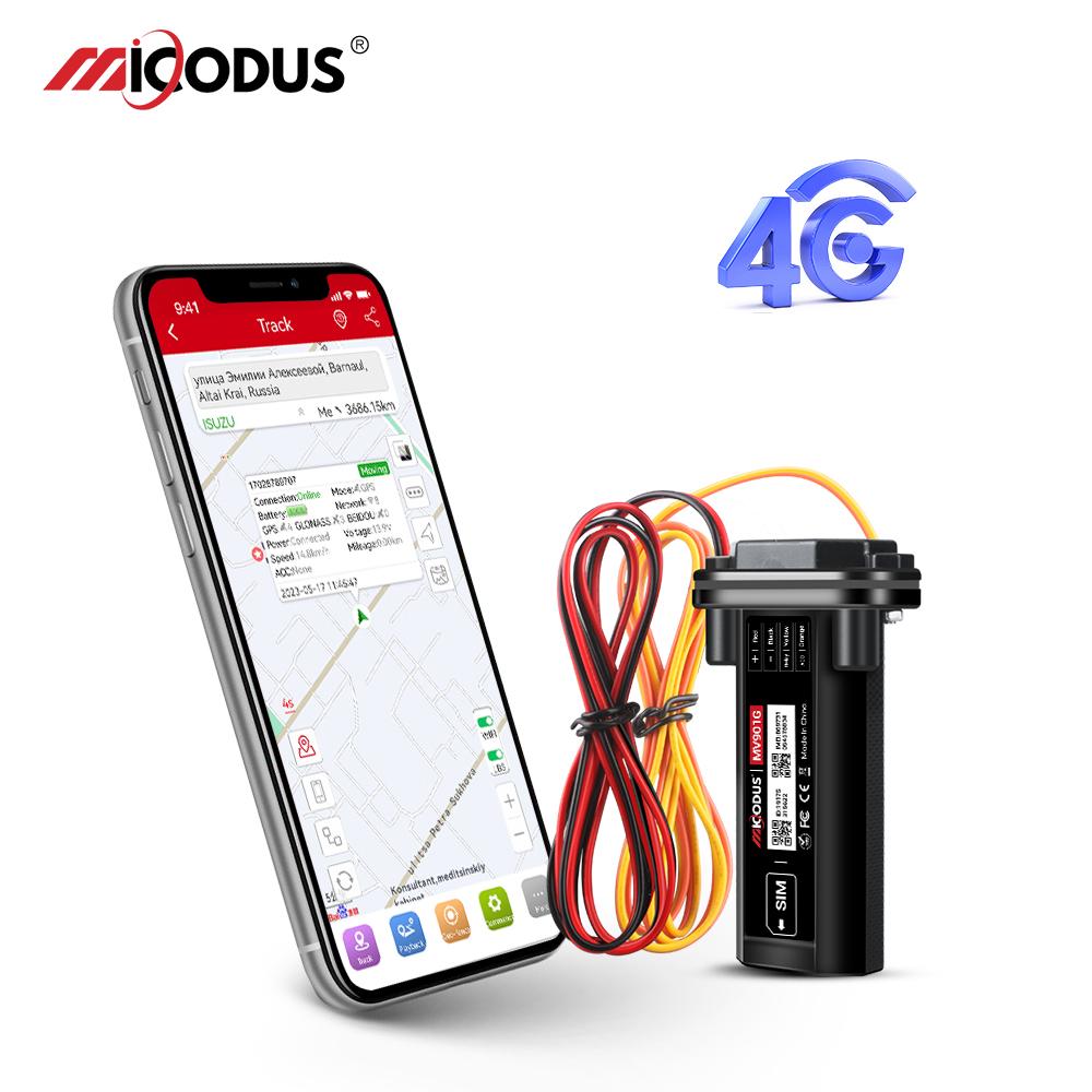MiCODUS New GPS Tracker 4G MV901G Remote Cut Off Fuel GPS Waterproof and Dust Resistant Tracking Device Lifetime Free APP