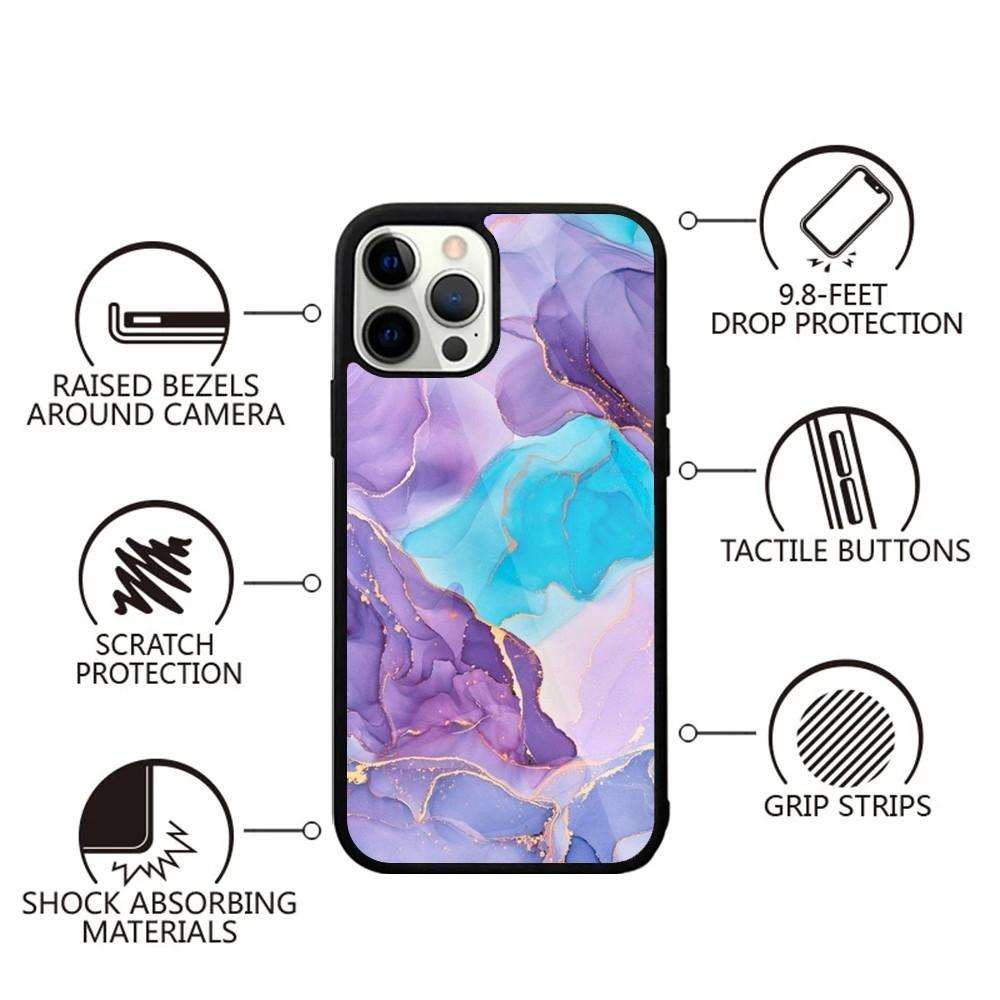 Marble Pattern Art Phone Case For iPhone 16,15,14,13,12,11,Plus,Pro,Max,Mini Magsafe Magnetic Wireless Charging