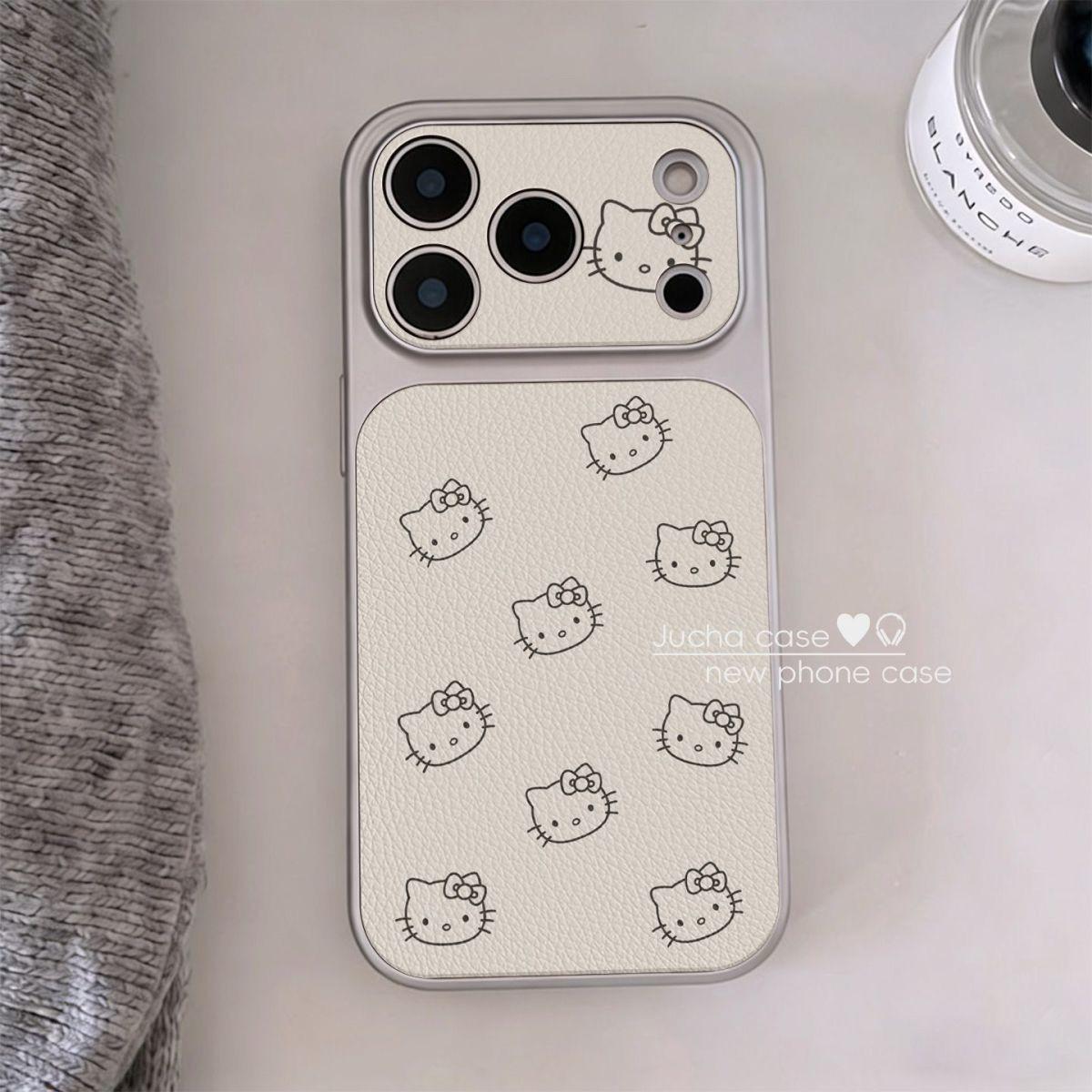 

KT Cat Full Coverage Apple 17 Pro Max Phone Case – Silver Frame, Corning Shell, Large Window, Compatible with 13, 14, 15, 16. Apple 15 Pro Max