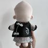 Plush Toy Clothing Set for 20cm Plush Chinese Style Outfit with Dragon Prayer Bead and G.triger 4-Piece Toys Embroidery, Vest, Coat, Necklace,