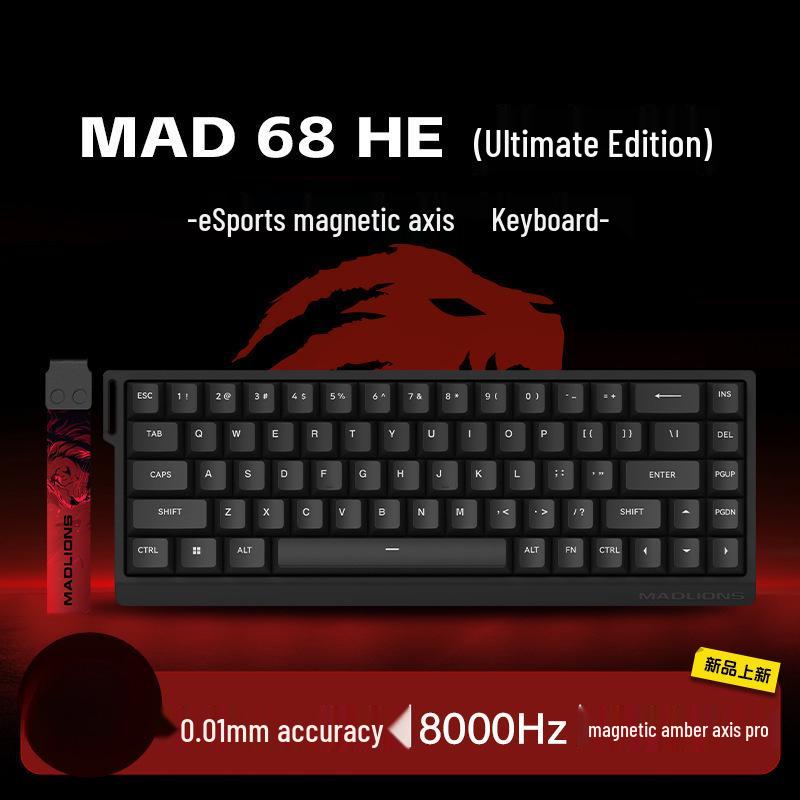 E-Sport 60% Gaming-Tastatur: Magnetische Achse, 61/68 Tasten