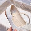 Girls' 2025 Autumn Princess Shoes: Stylish Round Toe Soft Soles with Shiny Bow Crystal Design