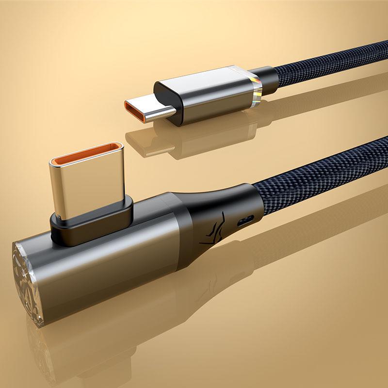 Jingyao 120W Dual Type-C Fast Charging Data Cable for Apple, Huawei, Xiaomi Laptops