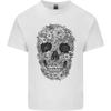 A Skull Made of Flowers Gothic Rock Biker Mens Light Cotton T-Shirt Unisex T-Shirt
