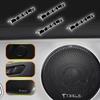 4pcs Car Audio Decorate 3D Aluminum Badge Emblem Stickers For Model 3 Model X S 2016-2020 Decals TM3 TMX Decal Accessories