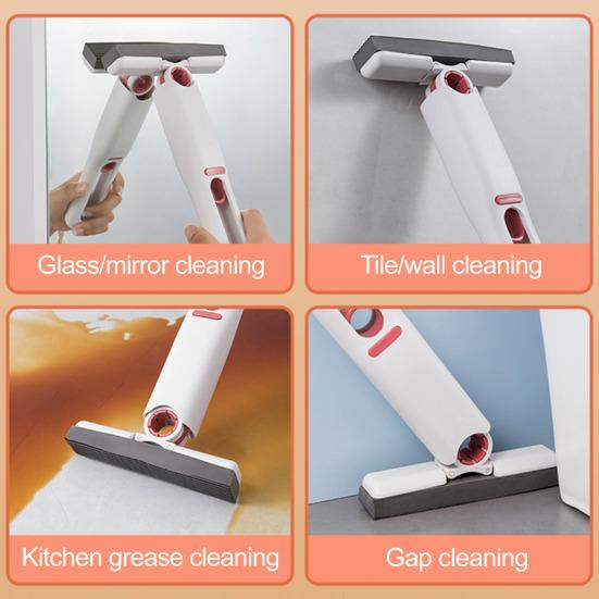 Přenosný mini mop s vynikající absorpcí Ovládání jednou rukou Design s hlubokými drážkami Mop zabraňující poškození