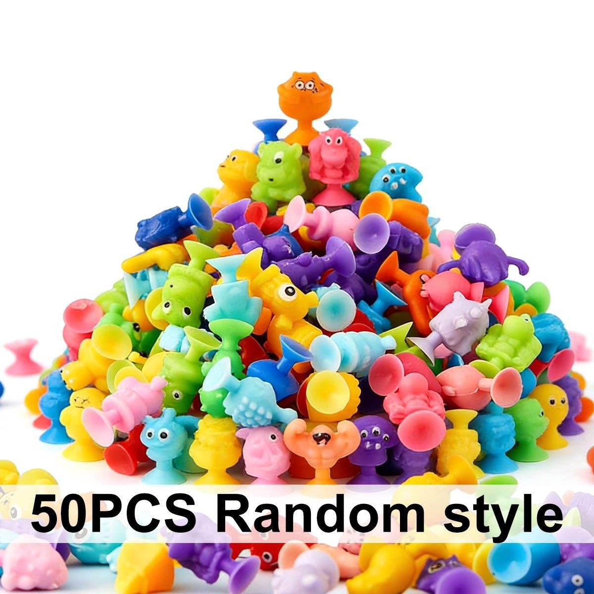 

50Pcs 2.5cm Mini Suction Cup Monster Dolls - 100+ Cartoon Styles Assorted Set | Multiscene Desktop Decor, ZSY