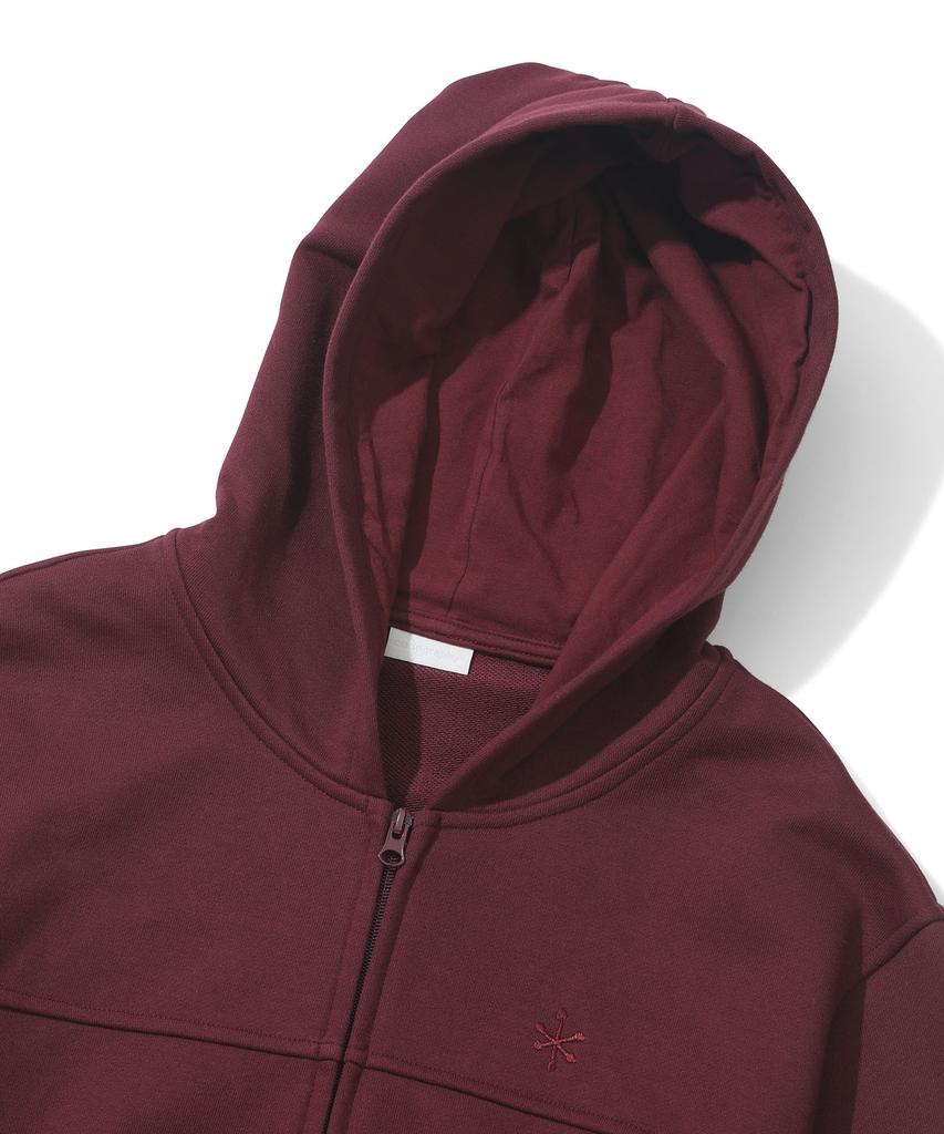 Cgp Symbol Point Zip-Up Hoodie (With Long Sleeve) - Burgundy