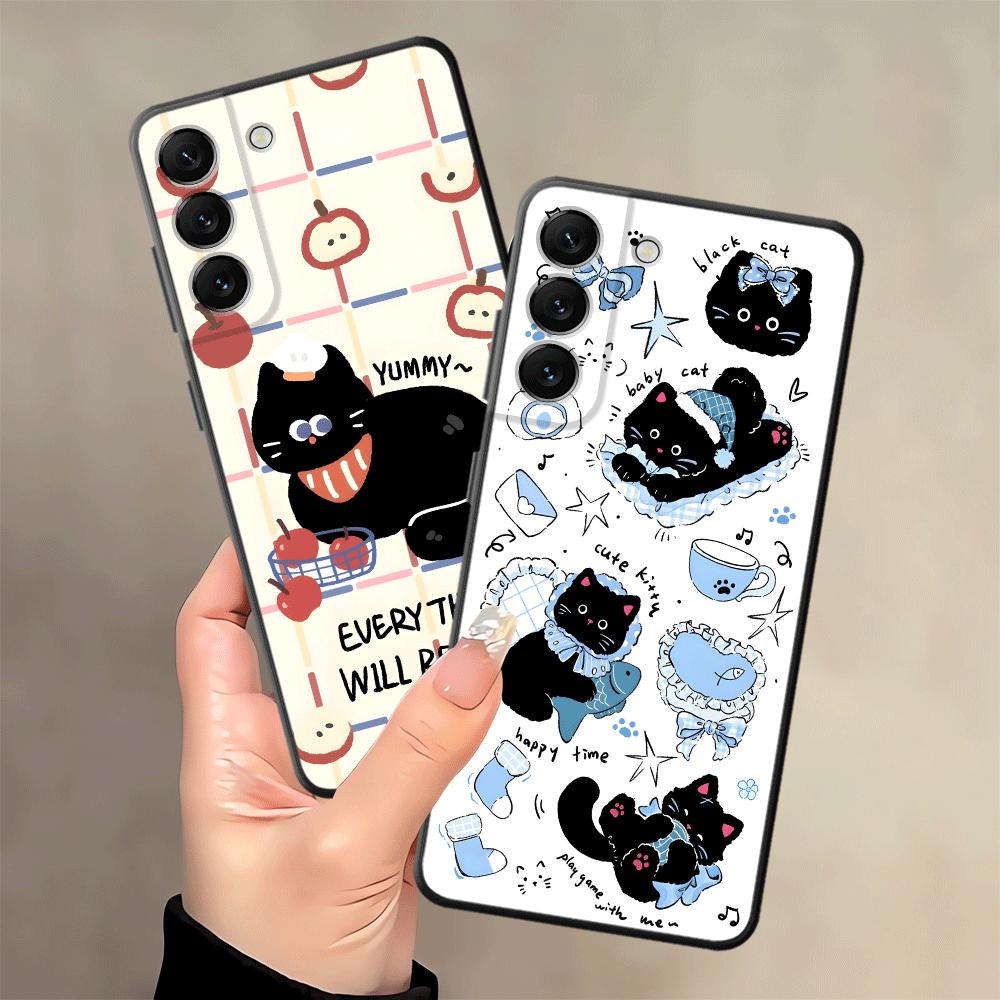 Phone Cover Case for Samsung Galaxy A25 A16 A52 A36 A73 A51 A06 A50 A57 A15 A23 A13 A55 A41 A05 A70 A53 A17 A37 A12 Cartoon Cat