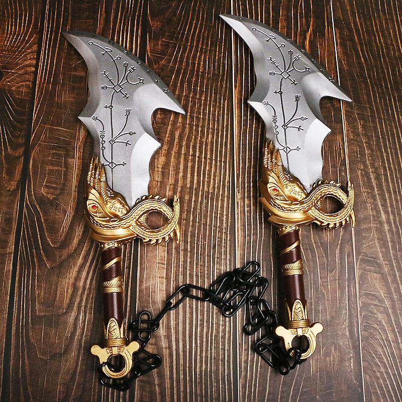 45cm God of War 4 Katana Real Size Japanese Samurai Sabre PU Kratos Damascus Sword Athena Blade Chaos Cosplay Prop Home Decor 45cm