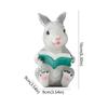 Handicraft Rabbit Reading Book Statue Resin Crafts Garden Animal Statue  Garden Courtyard Decor