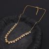 Elegant Round Zirconia Stud Earrings & Necklace Set In Pure Silver for Women