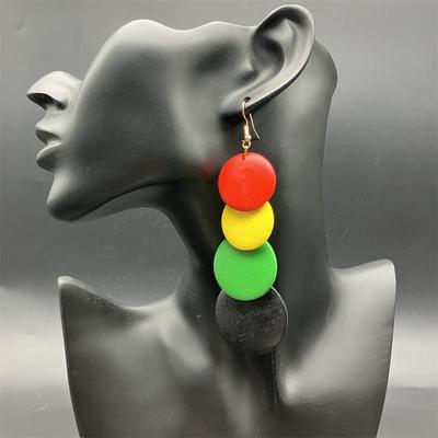 Ethnic Retro Long Drop Earrings In African Primitive Style