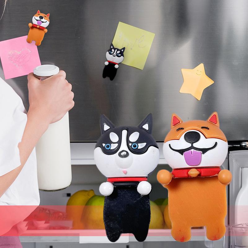 Hundepuppe für Telefon, Silikon, 3D-Puppe in liegender Hundeform für Tablet, 2 Stück, Auto-Innenausstattung, Cartoon, multifunktional, dekorativ