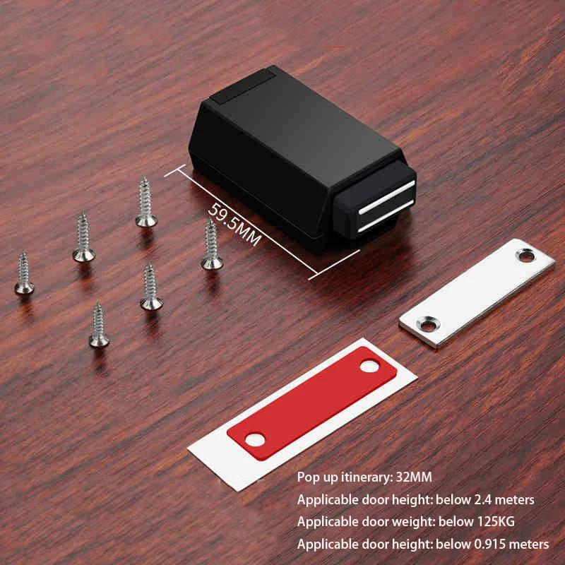 1Pcs Stainless Steel Lock Heavy-Duty Cabinet Door Rebound Magnetic Lock TV Frame Cabinet Wardrobe Furniture Magnetic Lock