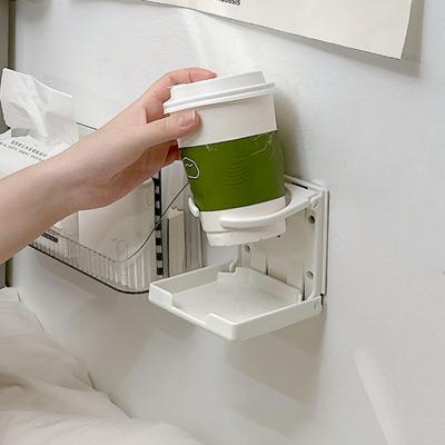 Folding Cup Holder Heavy Duty No Drilling Anti-Spill Drink Beverage Can Water Bottle Coffee Mug Hanger Rack Home Office Desk Accessories
