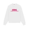 Relaxed Fit Cotton Sweatshirt With Heart Print Long Sleeve Crew Neck Fleece Lined Unisex Winter Casual Top