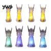 Prayer Angel Figurine Guardian Night Light, Small Reading Playing Music Acrylic Statue Decoration with LED Light for Desk, Table, Shelf Decor Peaceful