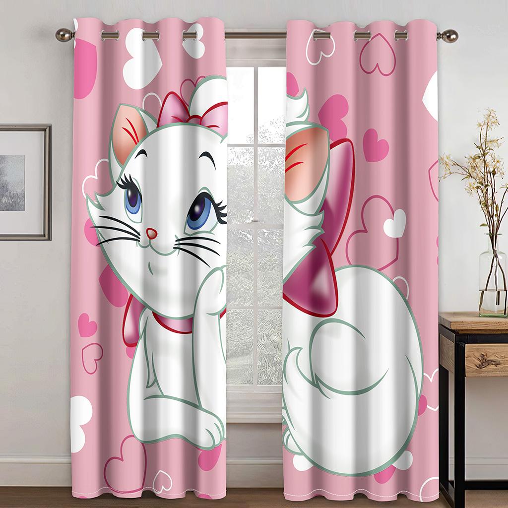 Kreskówka Uroczy Kot Zwierzę Park 3D Dziecko Dzieci Dziewczyna Dzieciństwo Darmowa Wysyłka 2 Sztuki Cienkie Zasłony Okienne Do Salonu Sypialni Dekoracji