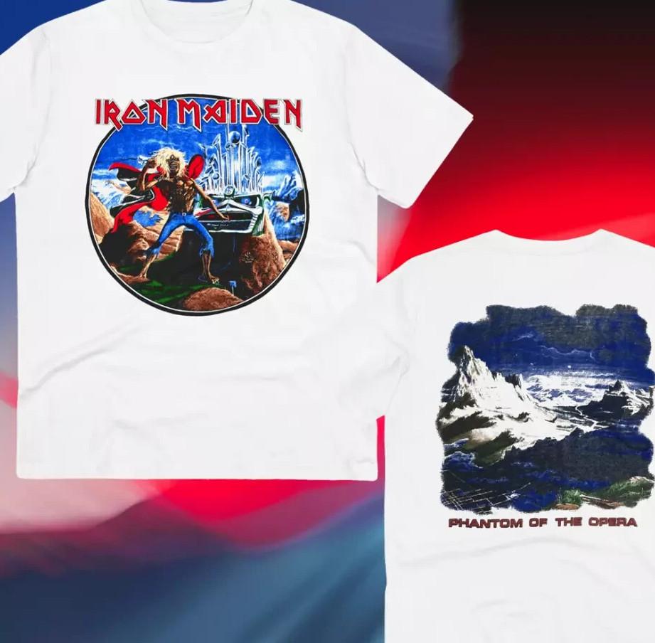 Iron Maiden Призрак Оперы Классическая Винтажная Футболка Футболка Унисекс Футболка XXXXL