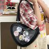 Heart-Shaped Lolita JK Uniform Crossbody Bag – Cute, Small Capacity for Girls